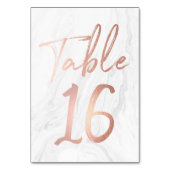 Marmer en Roos Gold Script | Tabelnummer Kaart 16 (Voorkant)