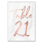 Marmer en Roos Gold Script | Tabelnummer Kaart 21 (Achterkant)