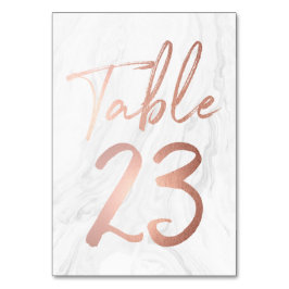 Marmer en Roos Gold Script | Tabelnummer Kaart 23
