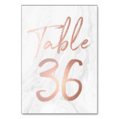 Marmer en Roos Gold Script | Tabelnummer Kaart 36 (Achterkant)