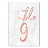 Marmer en Roos Gold Script | Tabelnummer Kaart 9 (Voorkant)