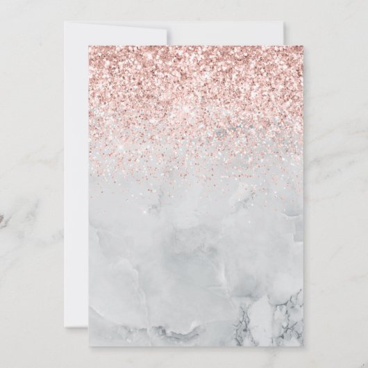 Marmer en roos goud moderne 50e verjaardag (Achterkant)