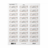 Marmer en roos goud retour adres label (Full Sheet)
