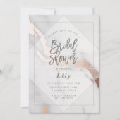 MARMER EN ROOS GOUD VRIJGEZELLENFEEST KAART (Voorkant)