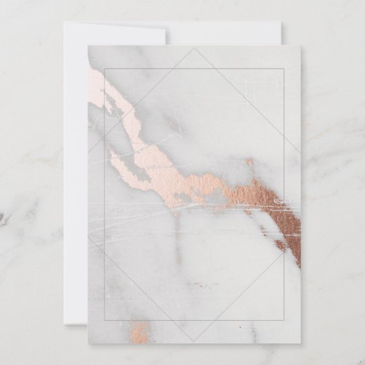 MARMER EN ROOS GOUD VRIJGEZELLENFEEST KAART (Achterkant)