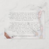 MARMER EN ROOS GOUDEN BRUILOFT RICHTING KAART (Achterkant)