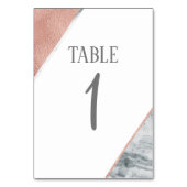 Marmer en Roos Gouden Trouwtafel Nummer Kaart (Achterkant)