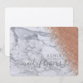 Marmer en roosgoud Wil je mijn getuige zijn Kaart (Voorkant / Achterkant)