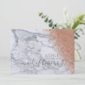 Marmer en roosgoud Wil je mijn getuige zijn Kaart (Staand voorkant)