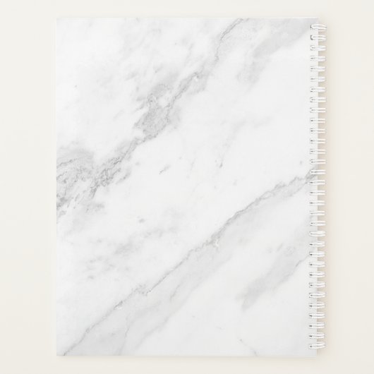 Marmer en Roze ananas Planner (Achterkant)