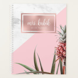 Marmer en Roze ananas Planner