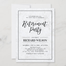 Marmer en zwart Lijst | Moderne Pensioenpartij Kaart