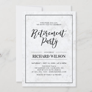 Marmer en zwart Lijst   Moderne Pensioenpartij Kaart