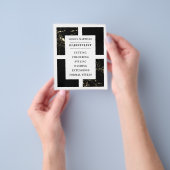 Marmer en zwarte haarsalon flyer (Hand)