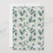 Marmer eucalyptus goud geometrisch lijst kaart (Achterkant)