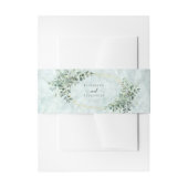 Marmer Eucalyptus Greenery Gold Elegant Wedding Uitnodigingen Wikkel (Voorkant Voorbeeld)