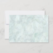 Marmer Eucalyptus Greenery Gold Geometric Wedding RSVP Kaartje (Achterkant)