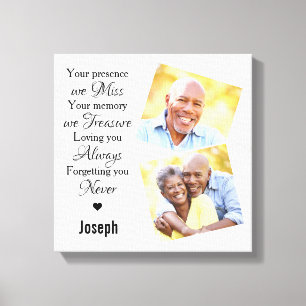 Marmer Familie Foto Sympathie Memorials Keepomwill Canvas Afdruk