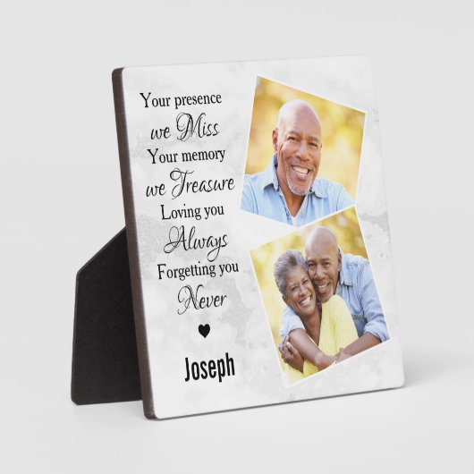 Marmer Familie Foto Sympathie Memorials Keepomwill Fotoplaat (Voorkant)