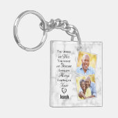 Marmer Familie Foto Sympathie Memorials Keepomwill Sleutelhanger (Voorkant Links)