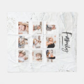 Marmer familie multi-foto foto afdruk fleece deken (Voorkant (Horizontaal))