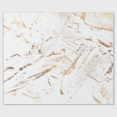 Marmer faux goudader witte elegant cadeaupapier (Vlak)