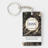 Marmer faux goudgemstone sleutelhanger (Voorkant)