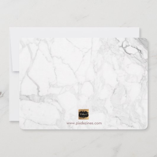 Marmer/Faux Roos Gold ... Kaart (Achterkant)