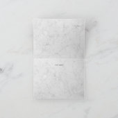 Marmer Faux Roos Gold Quinceanera bedankpas Bedankkaart (Binnen)