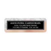 Marmer Faux Roos Gold retour adreslabel Etiket (Voorkant)