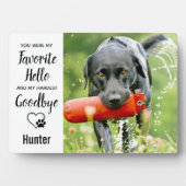 Marmer Favoriete Hallo Hardste Memorial Fotoplaat (voorkant)