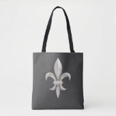 Marmer Fleur de Lys met gouden aderen Tote Bag (Voorkant)