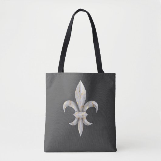 Marmer Fleur de Lys met gouden aderen Tote Bag (Voorkant)