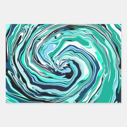 Marmer Fluid Art Inpakpapier Vel (Voorkant)