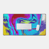 Marmer Fluid Art Pour Schilderij Stijl Bureaumat (Keyboard & Muis)