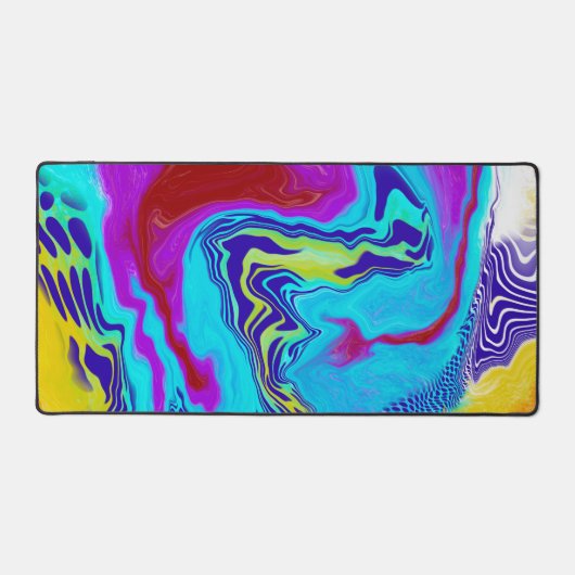 Marmer Fluid Art Pour Schilderij Stijl Bureaumat (Voorkant)