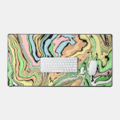 Marmer Fluid Art Pour Schilderij Stijl Bureaumat (Keyboard & Muis)