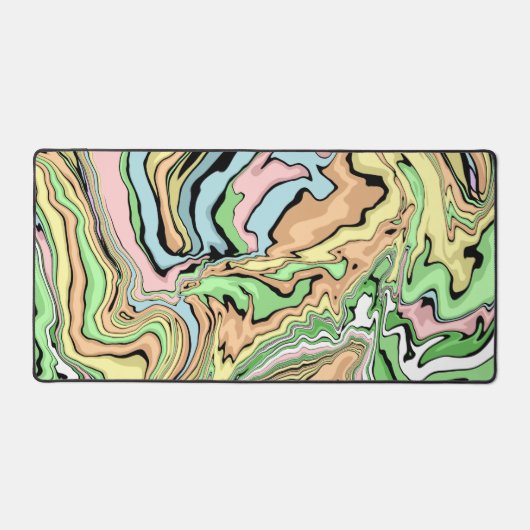 Marmer Fluid Art Pour Schilderij Stijl Bureaumat (Voorkant)