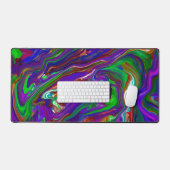 Marmer Fluid Art Pour Schilderij Stijl Bureaumat (Keyboard & Muis)