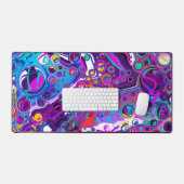 Marmer Fluid Art Pour Schilderij Stijl Bureaumat (Keyboard & Muis)