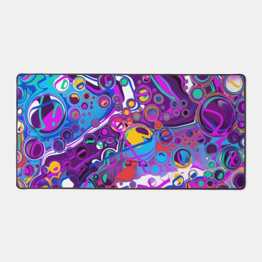 Marmer Fluid Art Pour Schilderij Stijl Bureaumat (Voorkant)