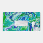 Marmer Fluid Art Pour Schilderij Stijl Bureaumat (Keyboard & Muis)