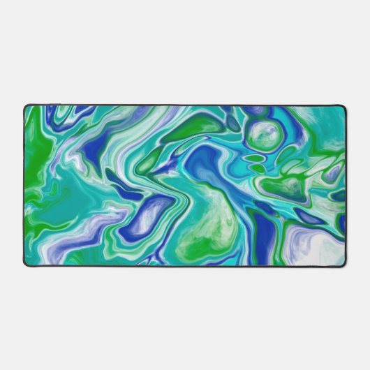 Marmer Fluid Art Pour Schilderij Stijl Bureaumat (Voorkant)