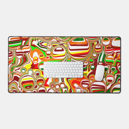 Marmer Fluid Art Pour Schilderij Stijl Bureaumat (Keyboard & Muis)