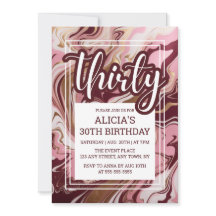 Marmer Fluid Goud Bourgogne Roze 30e Verjaardag