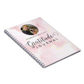 Marmer Foto Dankbaarheidsdagboek - Roze & wit Notitieboek (Rechterzijde)