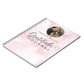 Marmer Foto Dankbaarheidsdagboek - Roze & wit Notitieboek (Linkerzijde)
