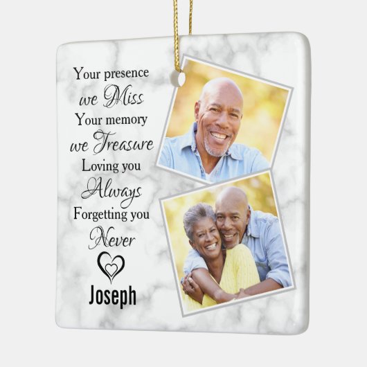 Marmer Foto Sympathie Memorials Keepomwille Keramisch Ornament (Links)