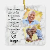 Marmer Foto Sympathie Memorials Keepomwille Keramisch Ornament (Voorkant)