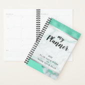 Marmer Frosted Mint Green Glam Planner (Display)